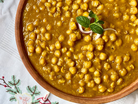 A bowl of Chana masala.