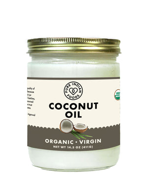1 jar of Pure Indian Foods Organic Coconut Oil.