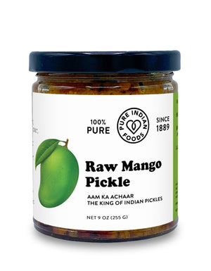 Indian Raw Mango Pickle - Limited Edition Seasonal Item - 9 oz