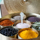 Gold Mandala Indian Spice Box filled with gorgeous all-organic, non-irradiated spices from Pure Indian Foods