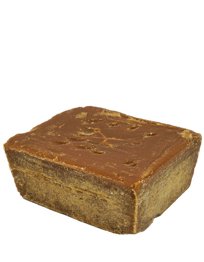 A block of Ayurvedic Jaggery, a spiced herbal jaggery from Pure Indian Foods