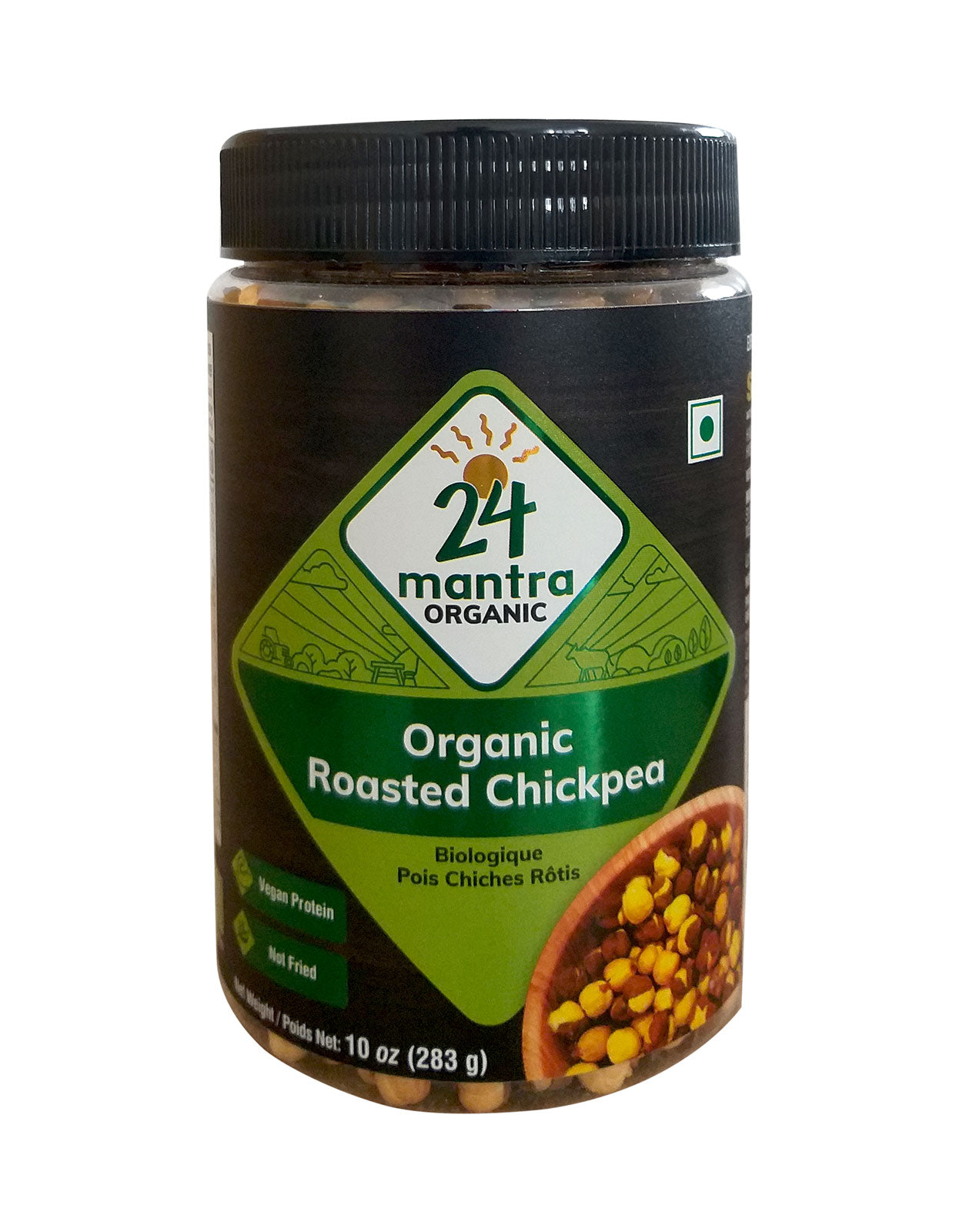 Roasted Chickpea Kala Chana, Certified Organic - 10 oz