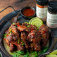 Korean Gochujang Chicken Wings made with Pure Indian Foods Organic Kashmiri Chili Powder and Tellicherry Black Peppercorns.