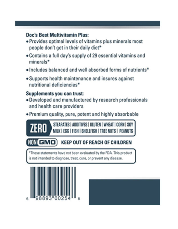 Doc's Daily Multivitamin Plus, 180 capsules