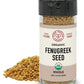 A 3 oz jar of Pure Indian Foods Organic Fenugreek Seed, whole.