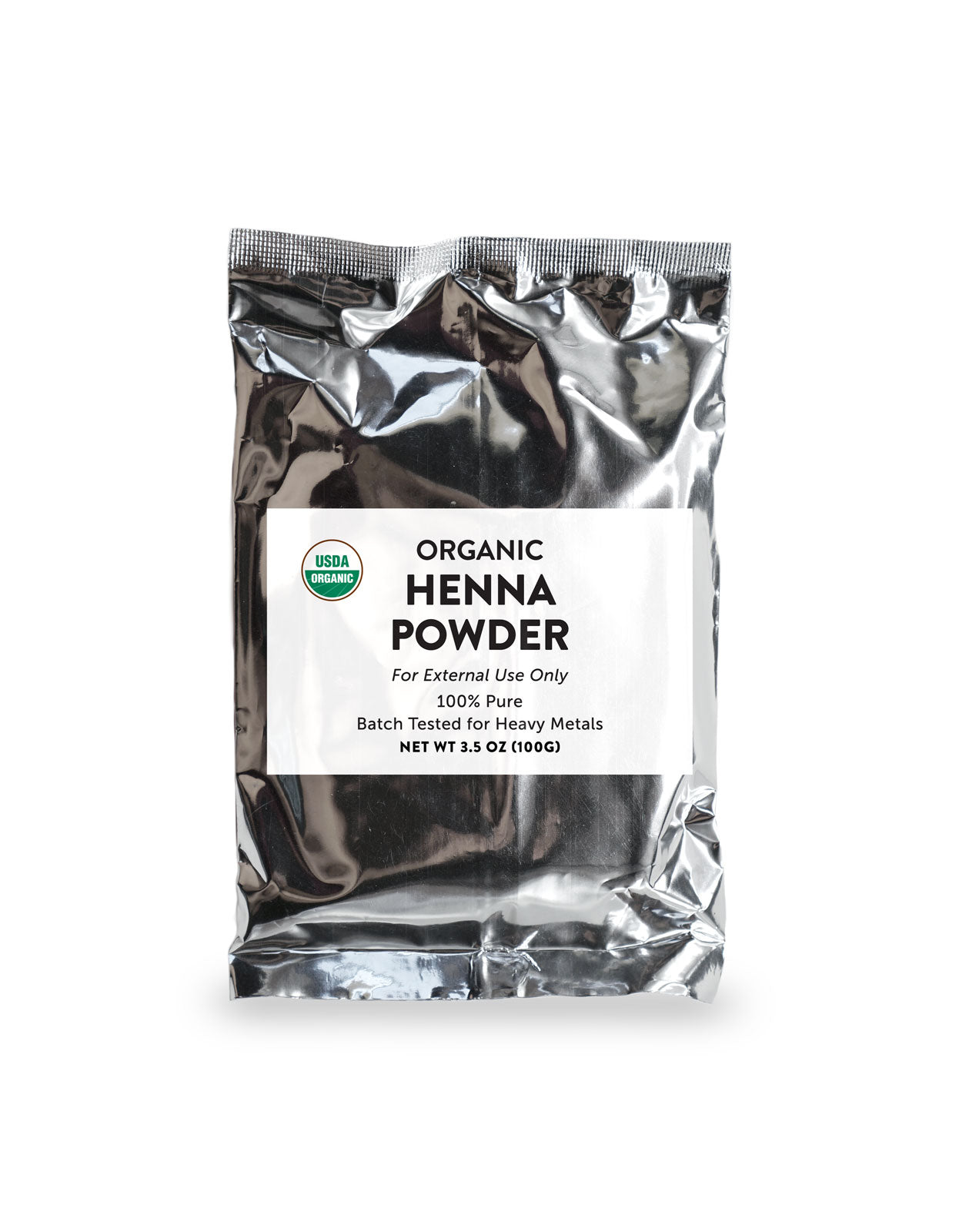 Package of Pure Indian Foods Organic Henna Powder for Hair & Skin