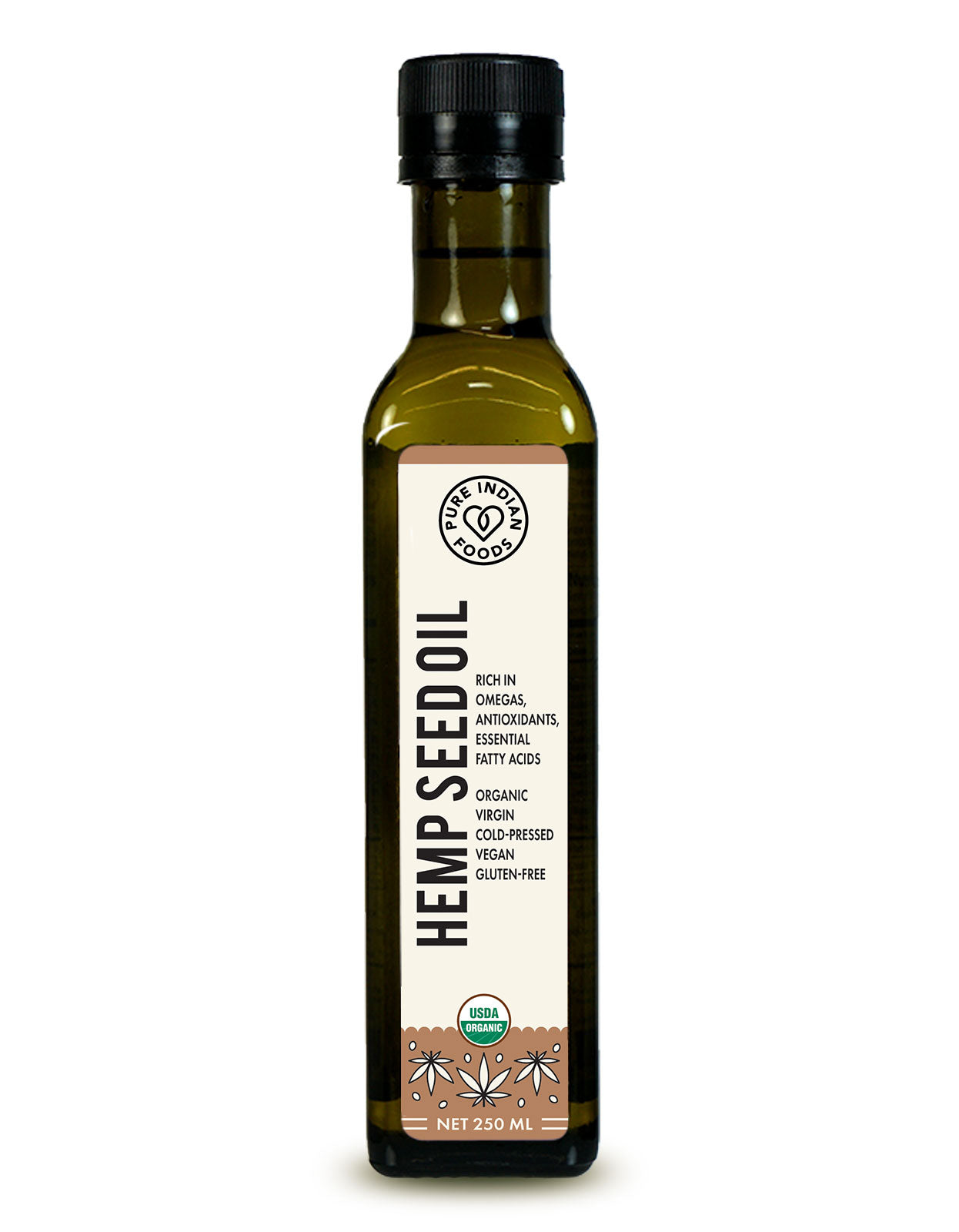 Organic Hemp Seed Oil, Pure & Cold Pressed Organic Hemp Seed Oil, Pure & Cold Pressed