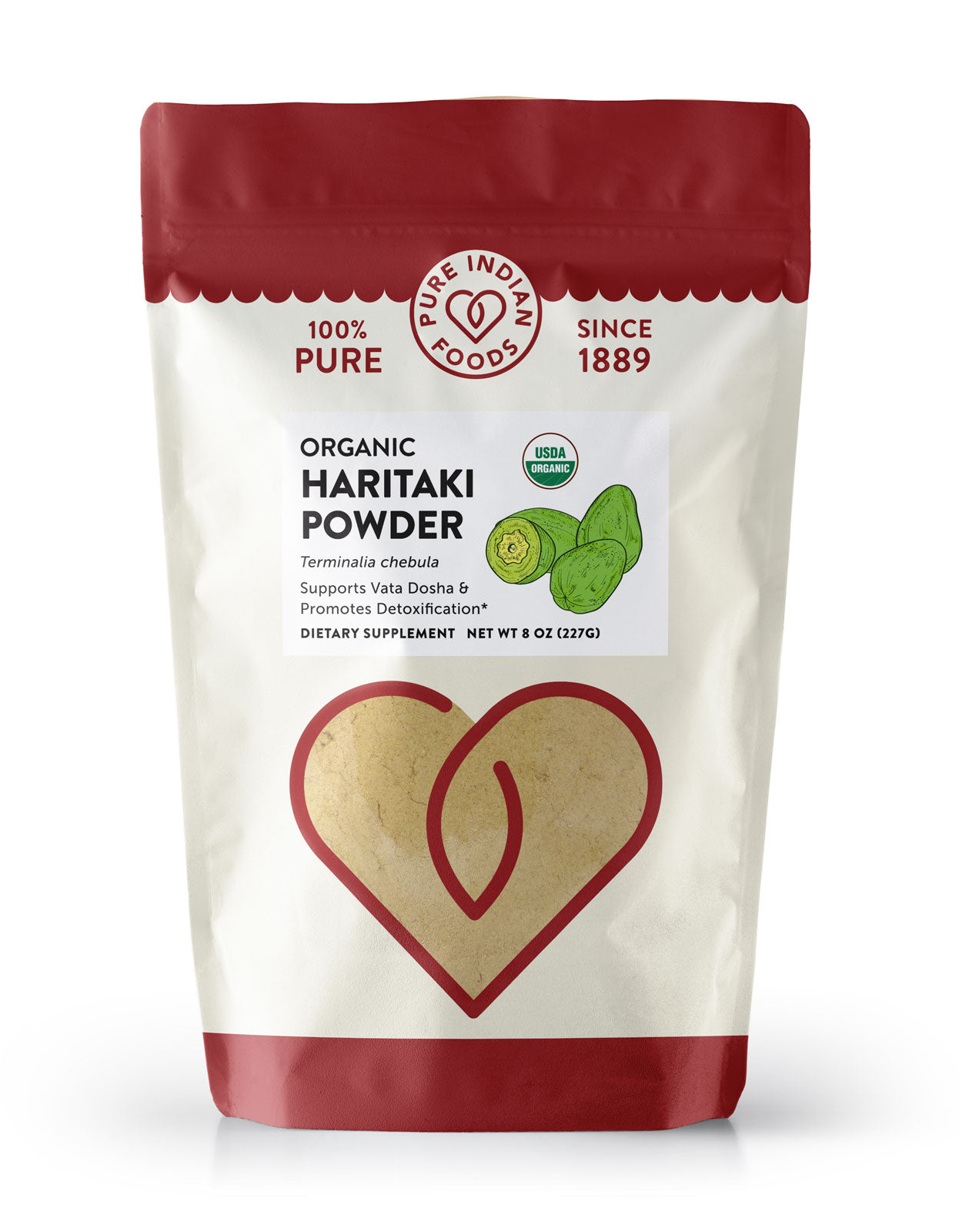 1 bag of Organic Haritaki Powder from Pure Indian Foods.