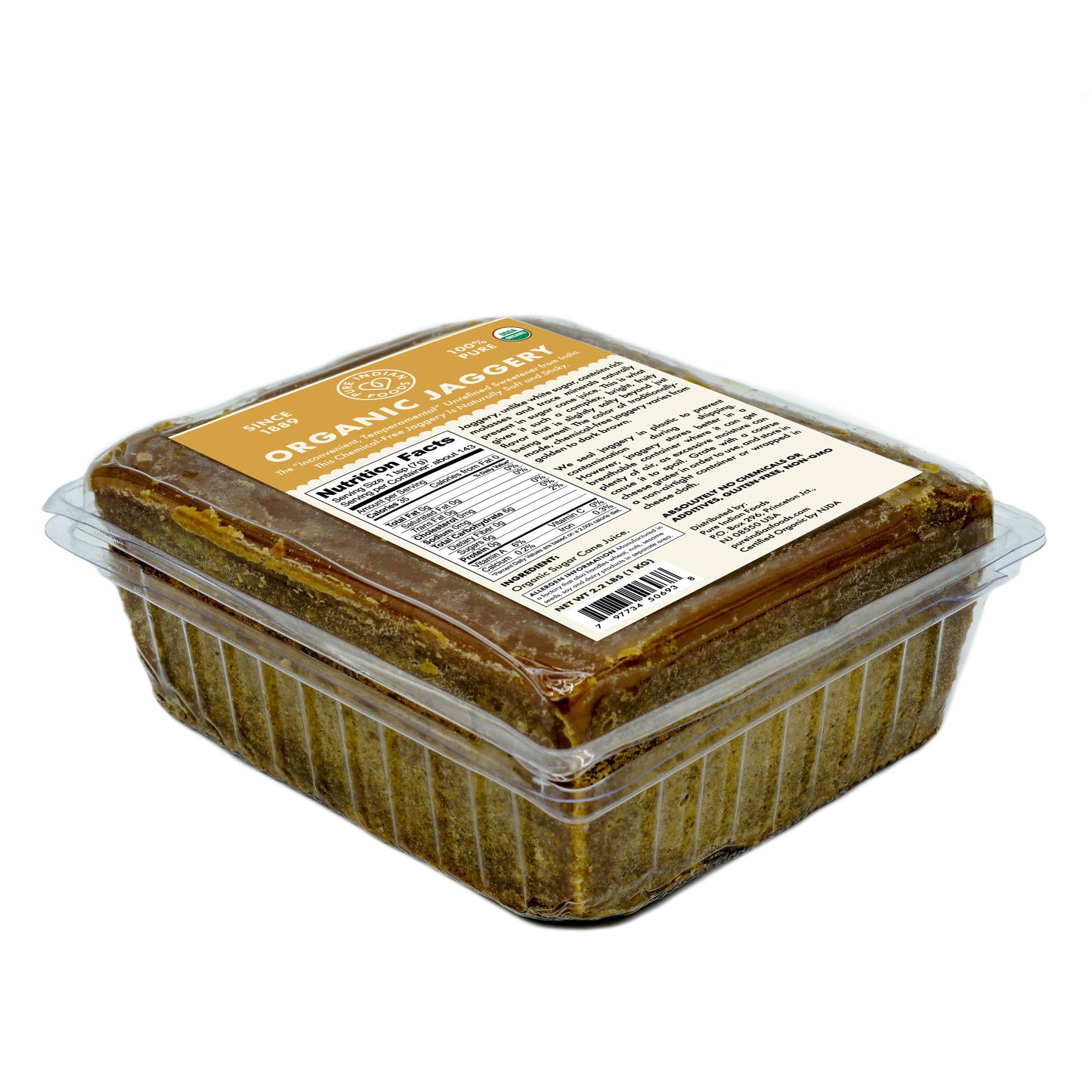 Jaggery, Certified Organic - 1.1. lbs