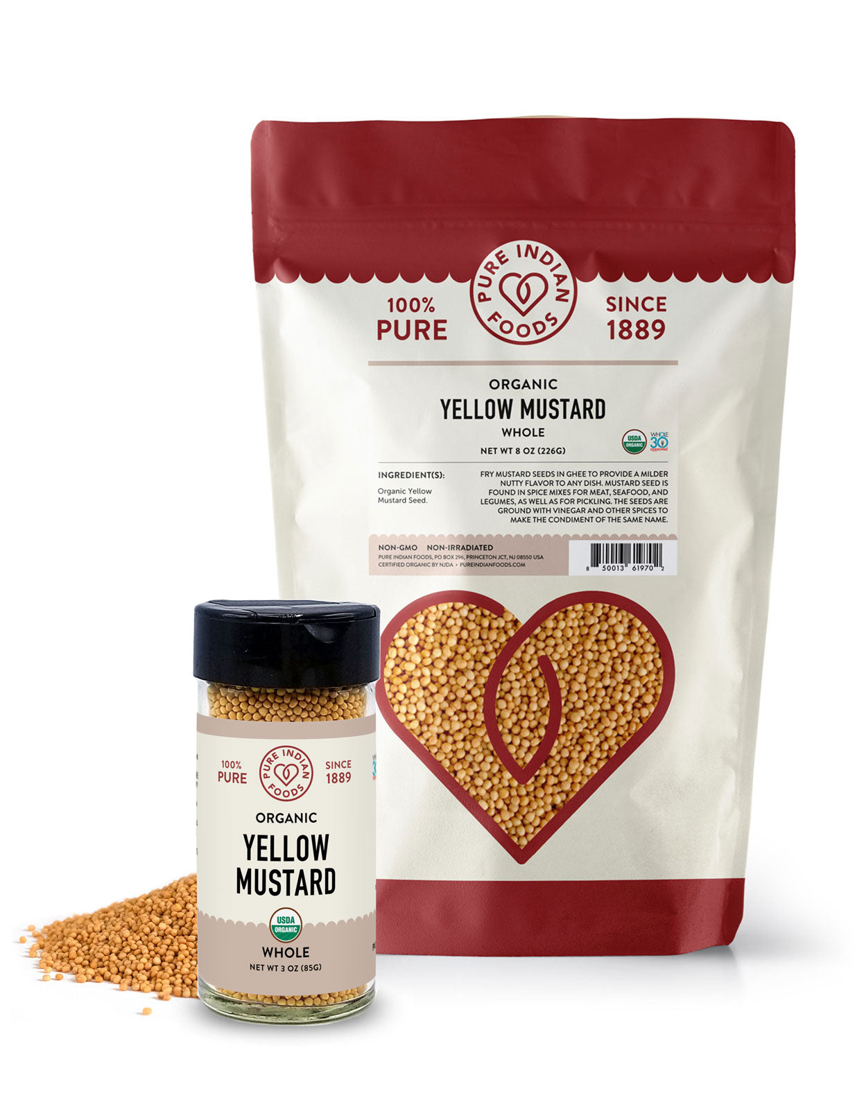 indian mustard seeds for planting Pure Indian Foods Organic Whole Yellow Mustard Seeds