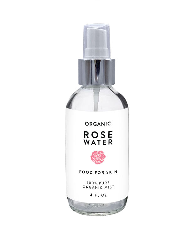 Rose Water (Cosmetic), Certified Organic - 4 oz