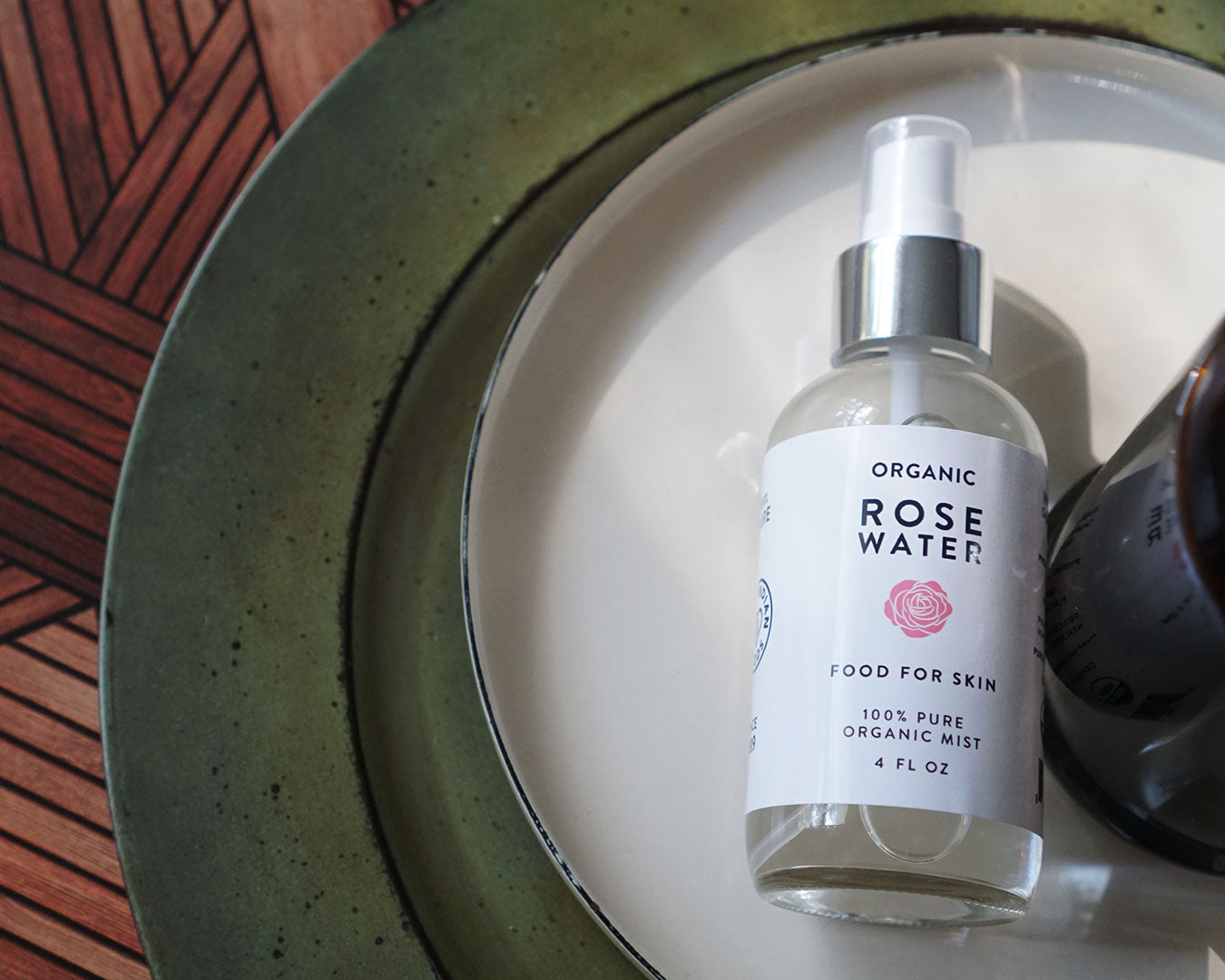 Rose Water (Cosmetic), Certified Organic - 4 oz