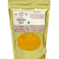 Bag of pure turmeric powder from Pure Indian Foods. Non-irradiated. Non-GMO. No fillers or additives. 