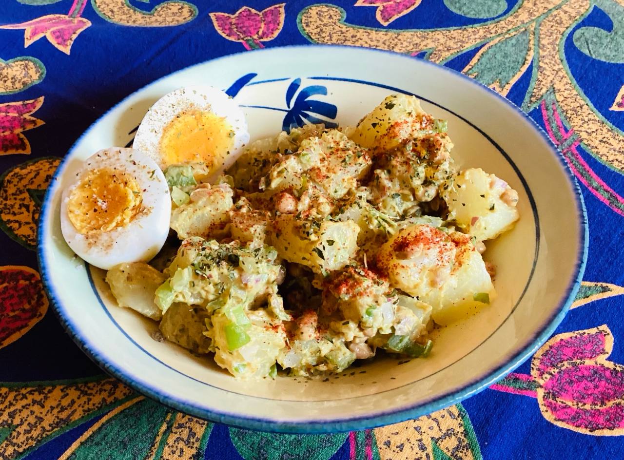 Natto potato salad