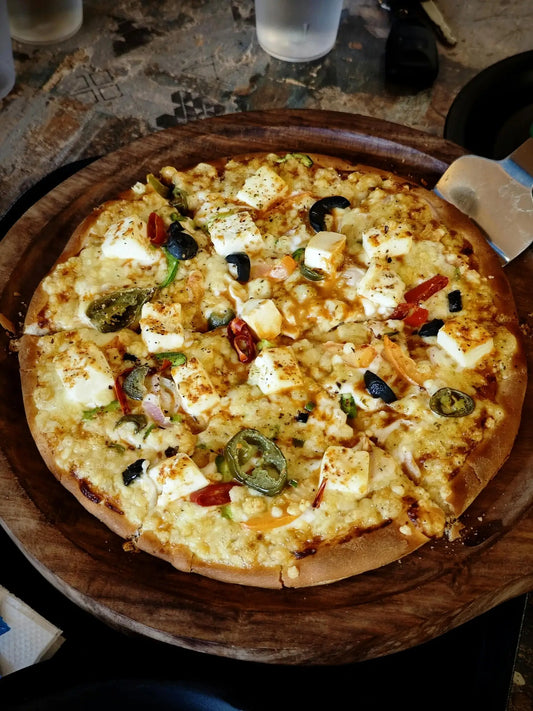 homemade paneer Indian pizza recipe