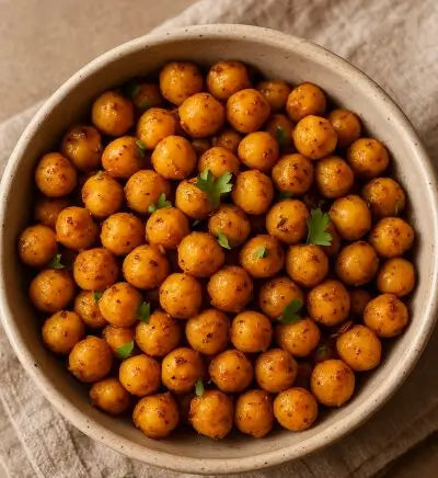 ghee roasted chickpeas in a bowl