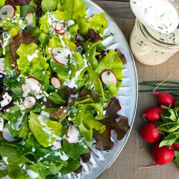 Leafy Green Salad with Vegan Ranch