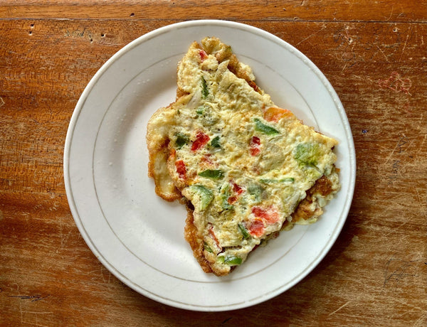 Masala Omelet on a plate