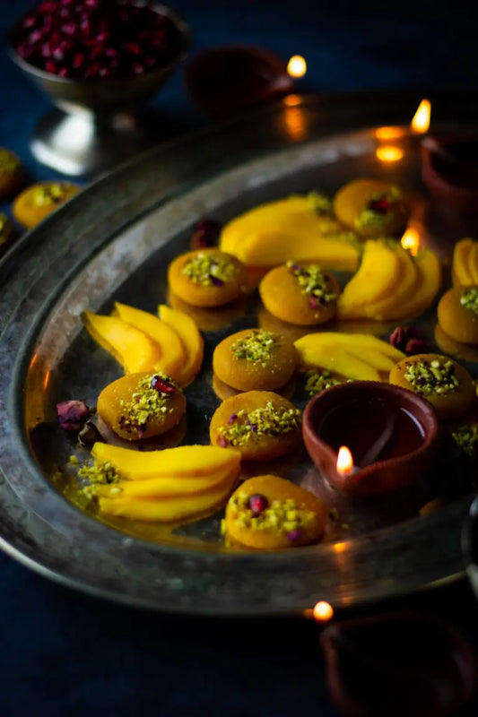 Gorgeous Alphonso Mango Peda (Indian Fudge) made using our organic Alphonso mango pulp