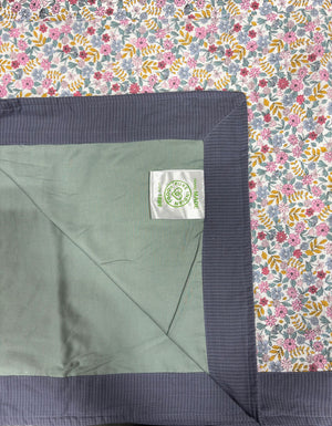 Handmade 100% Cotton Printed Blanket, Wildflower (88"x96")