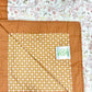 Handmade 100% Cotton Printed Blanket, Gold & Terracotta (88"x96")