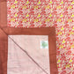 Handmade 100% Cotton Printed Blanket, Red Floral (88"x96")