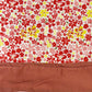 Handmade 100% Cotton Printed Blanket, Red Floral (88"x96")