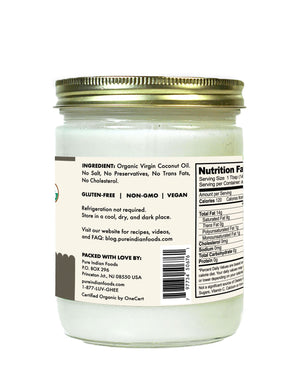 Coconut Oil 14.5 oz, Virgin & Certified Organic