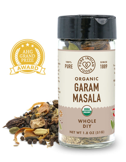 Garam Masala DIY - Exotic Whole Spices - Treasured Family Recipe, Certified Organic