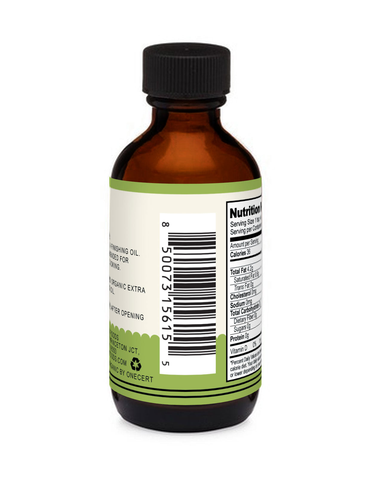 barcode on our organic extra virgin olive oil
