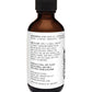 the ingredients label on a bottle of ayurvedic Hemp Massage oil that's been certified organic