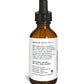 back label of organic Neem oil dropper bottle
