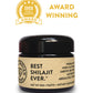 Award winning jar of the Best Shilajit Ever. Label says it's Himalayan shilajit resin, High-Altitude (above 16k feet), authentic, and absolutely pure shilajit.