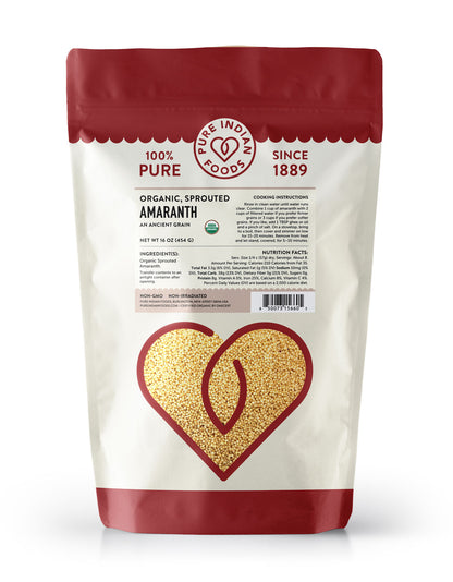 Sprouted Amaranth, Certified Organic
