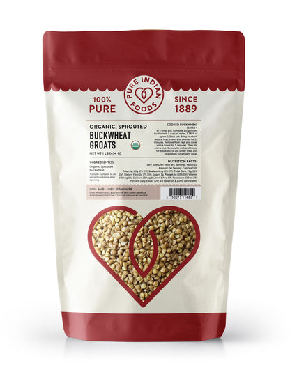 Sprouted Buckwheat Groats, Certified Organic
