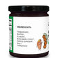 Ingredients label on a jar of A Date with Tamarind from Pure Indian Foods. The six ingredients listed are organic tamarind, organic dates, organic Cumin, organic Kashmiri chili, organic dried ginger, and salt.
