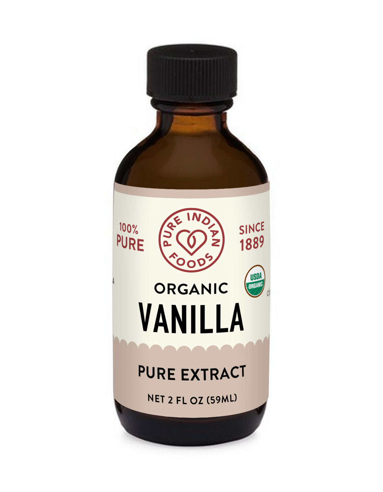 Vanilla Pure Extract, Certified Organic - 2 fl oz