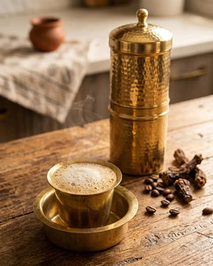 Brass South Indian Filter Coffee Maker