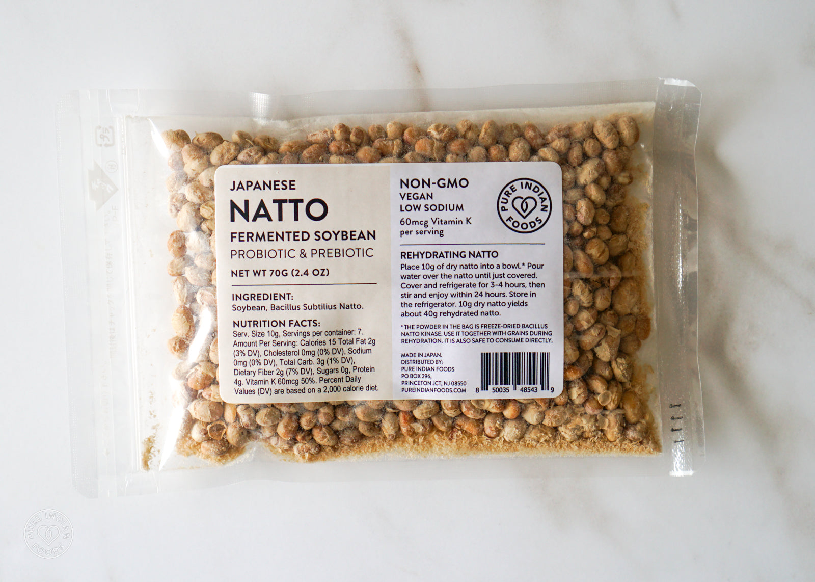 Japanese Natto Beans, Freeze-Dried Non-GMO Fermented Soybean