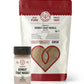 An 8 oz bag and 3 oz jar of Organic Bombay Chaat Masala from Pure Indian Foods