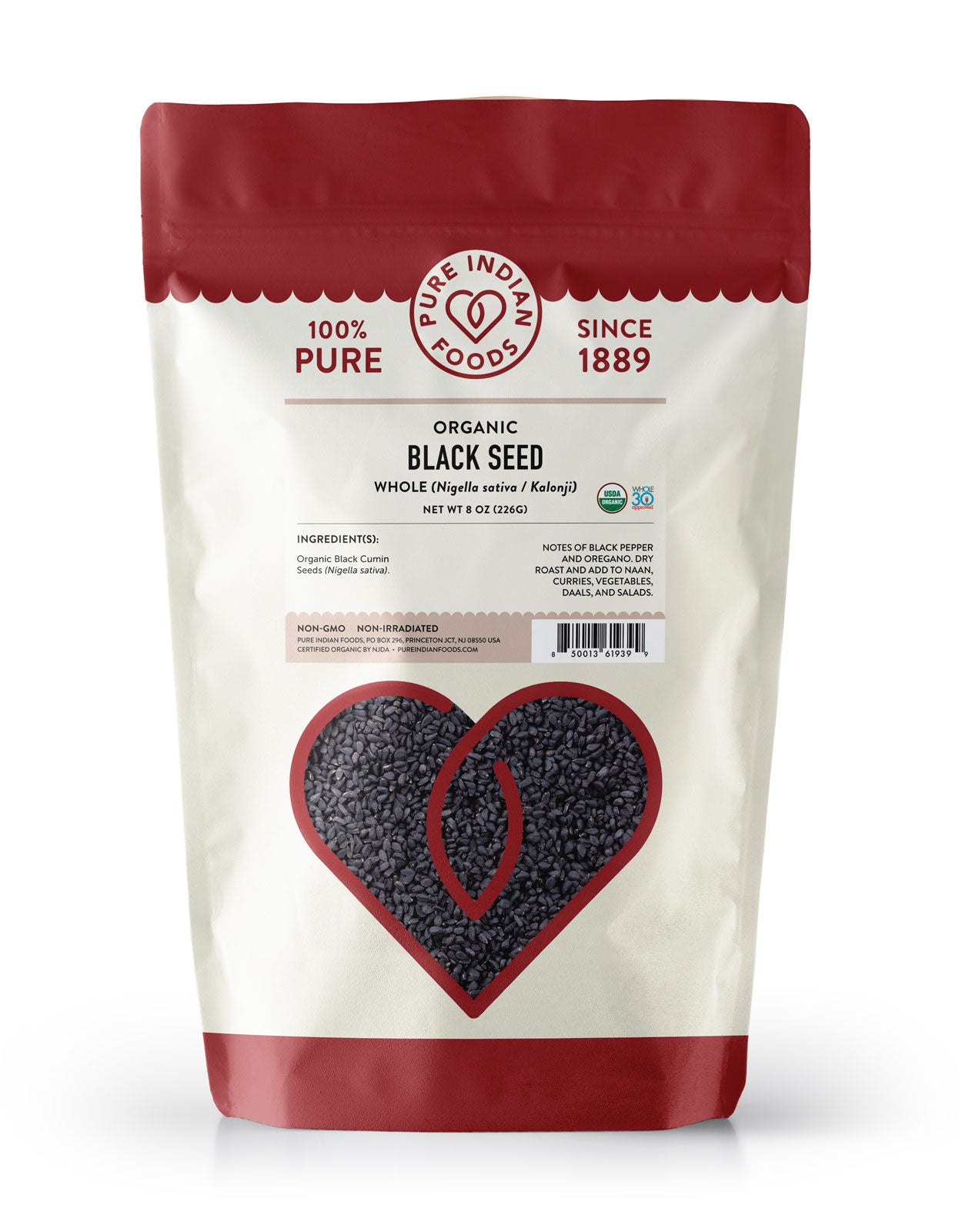 8 oz bag of Pure Indian Food Organic Black Seed (Kalonji Seeds)