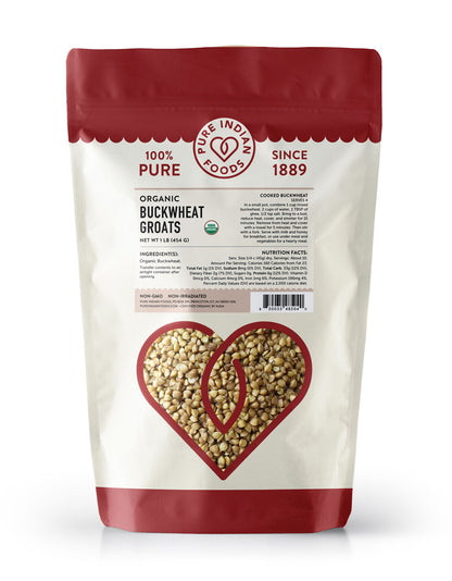 Buckwheat Whole Groats, Certified Organic - 1 lb.