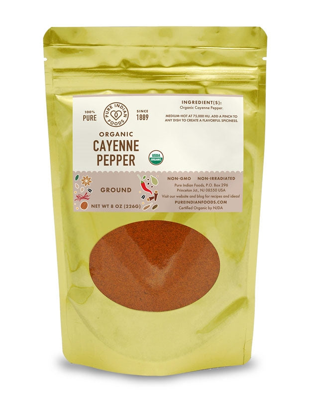 Cayenne Red Chili Pepper Ground, Certified Organic