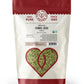 An 8 oz bag of organic fennel seed from Pure Indian Foods on a white background