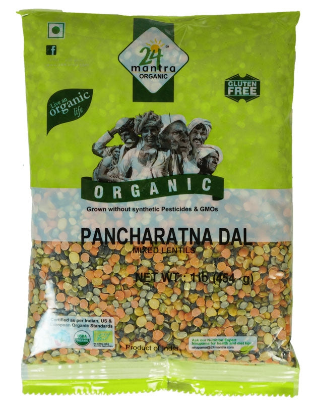 Five-Jewels (Pancharatna Dal) Lentil Mix, Certified Organic