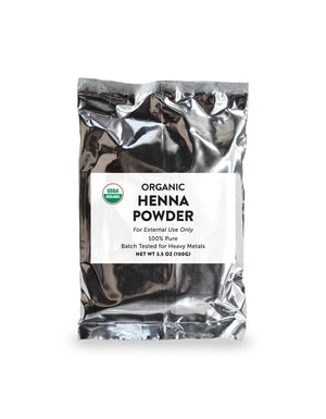 Henna (Mehndi) Powder, Certified Organic - 3.5 oz (100g)