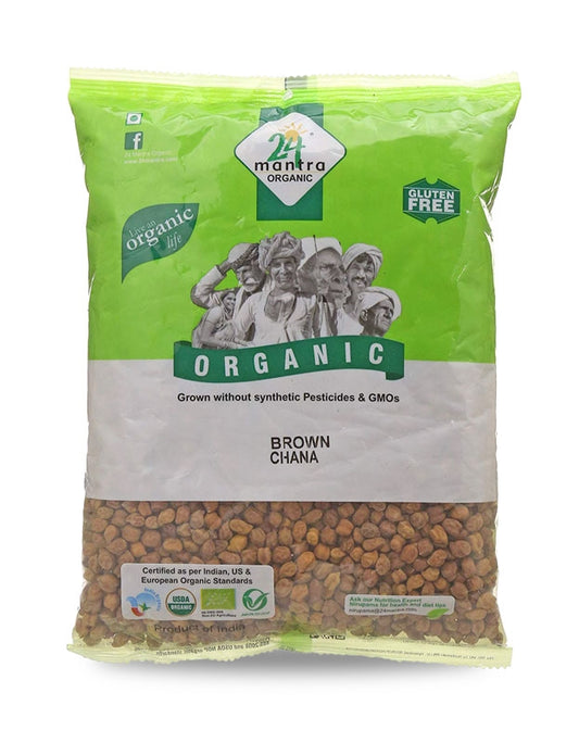 Kala Chana (Black/Brown Bengal Gram) Whole 2 lbs., Certified Organic