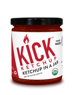 1 jar of Pure Indian Foods KICK Ketchup, a spicy ketchup made with chipotle peppers and Indian seasonings. Certified Organic.