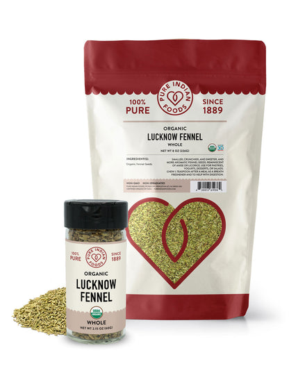 Lucknow Fennel Seed, Certified Organic