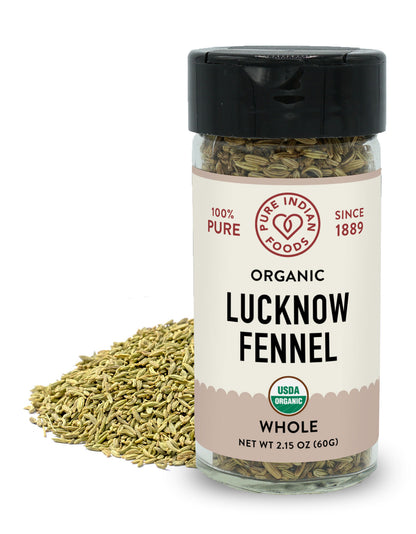 Lucknow Fennel Seed, Certified Organic